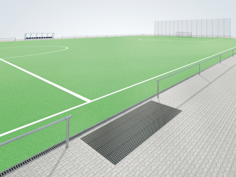 Installation of the particle trap element at player exit